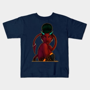 The Demon| Black Fantasy Art Kids T-Shirt